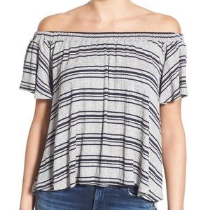 NORDSTROM || off the shoulder striped top